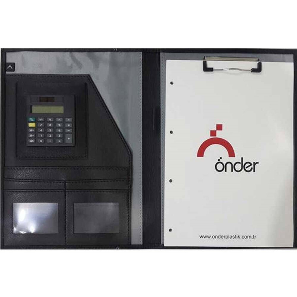 Önder Dubai A4 Hesap Makineli Lüx Suni Deri Sekreterlik Siyah