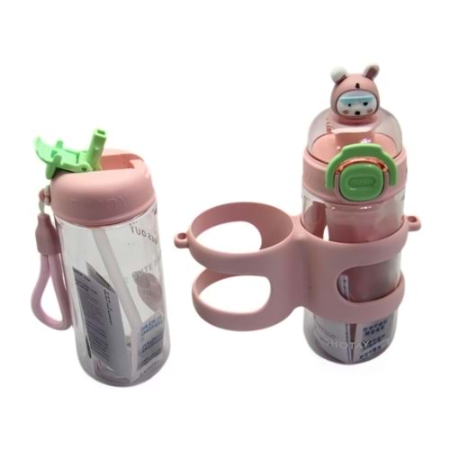 Çift Gözlü 900ml Tritan Matara Pembe